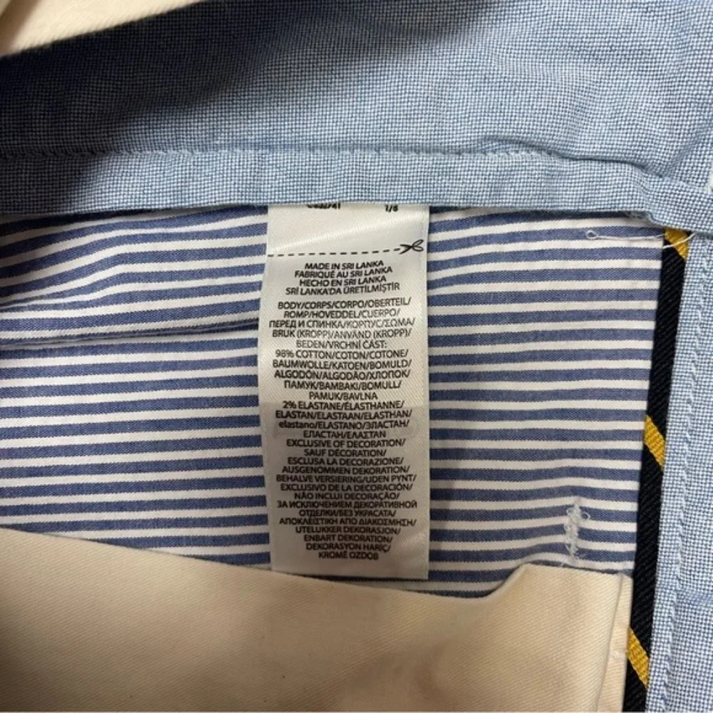 Polo Ralph Lauren Shorts Men’s 34 Blue & White Cotton Stretch Classic Fit